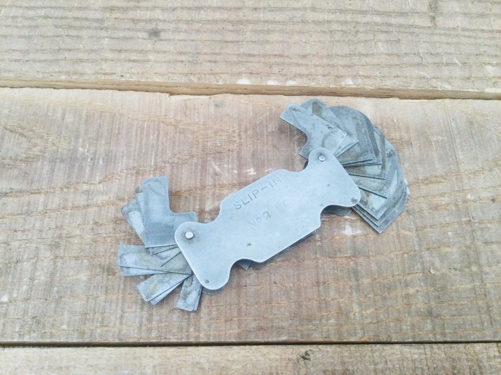 Vintage No: 2 Slip In Radius Gauge Marked 20 Made In England
