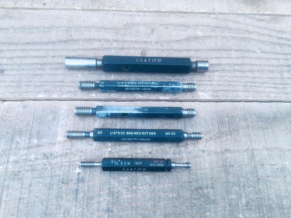 CG&T Co / Coventry Gauge GO NOGO Screw Thread Plug Gauge Selection