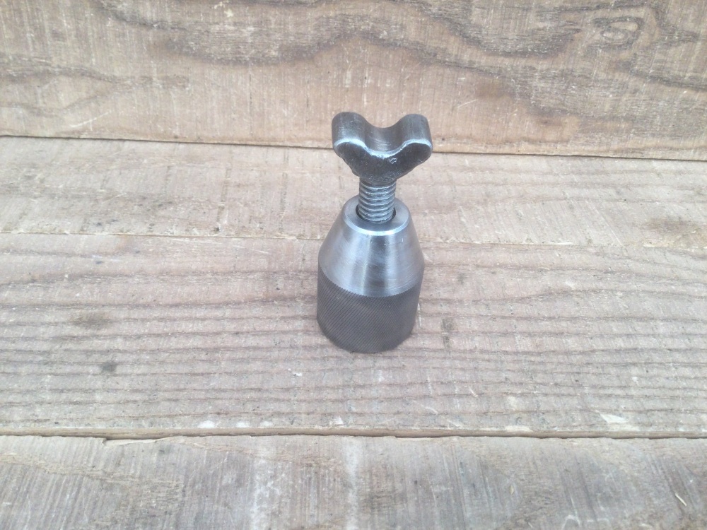 Vintage Engineers Small Adjustable V Top Table Screw Jack