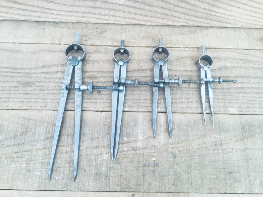 Moore & Wright Sheffield Steel Spring Dividers Graduated Set