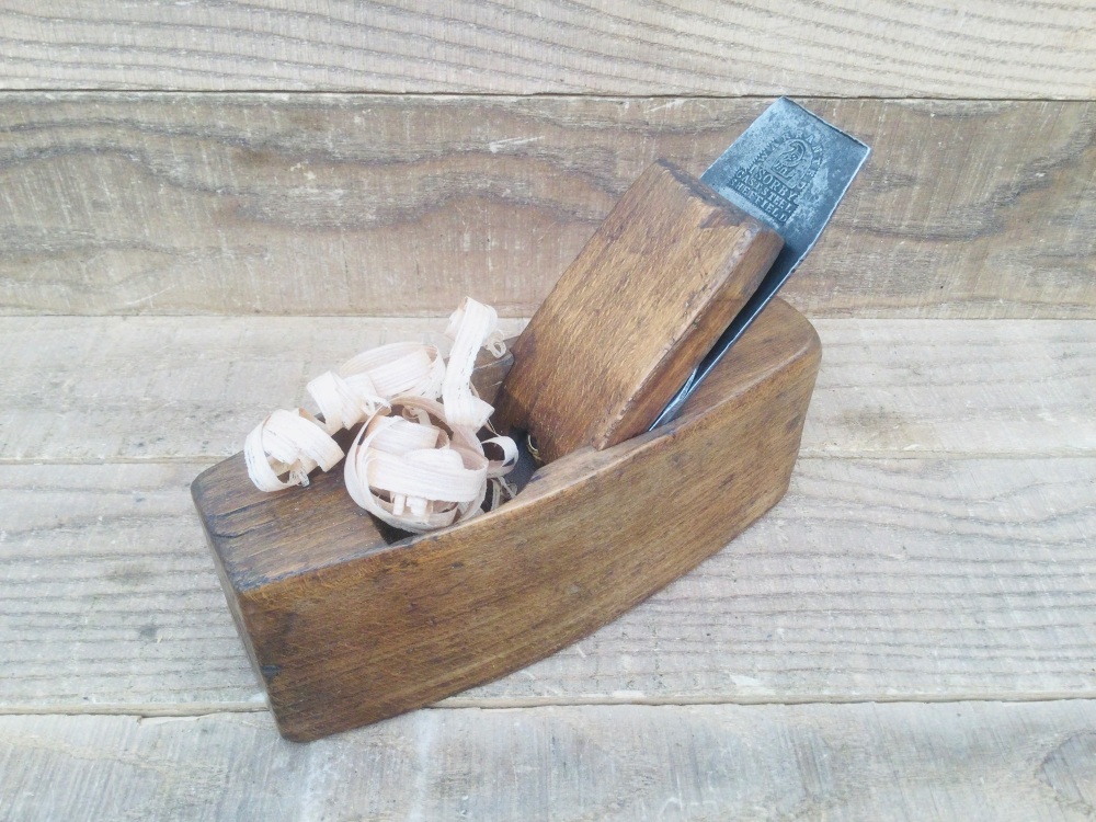 Vintage Greenslade Bristol Beechwood  7” Coffin Plane 1.3/4” Issac Sorby Cutter