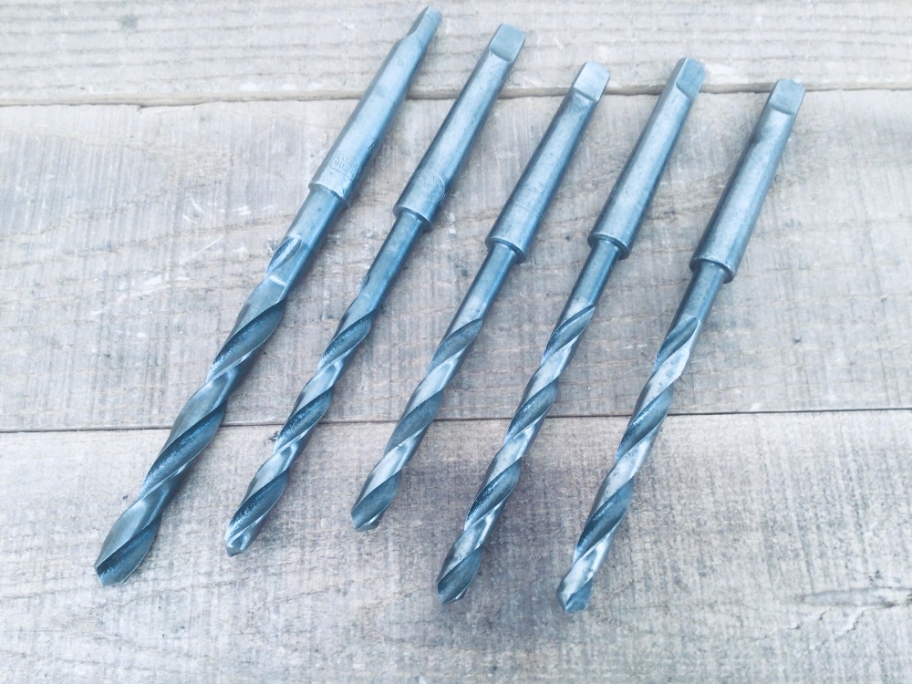 Vintage Osborn & Co Double Mushet Morse Taper Engineering Drill Bits Selection