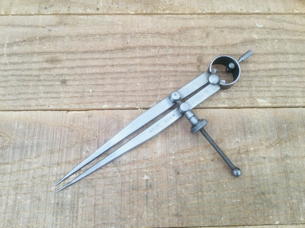 Vintage Hawksley Stainless Ltd 7â…›” Military 1966 Steel Spring Dividers