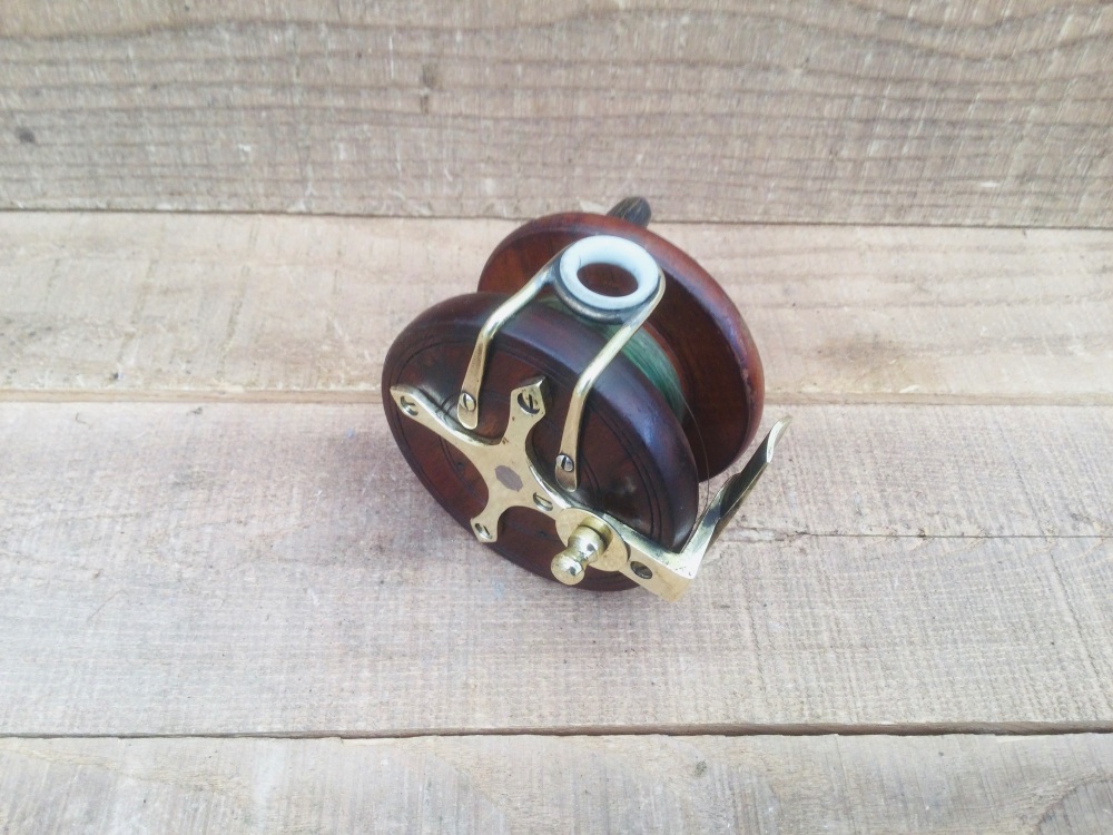 Antique 3” Brass Starback Centre Pin Reel