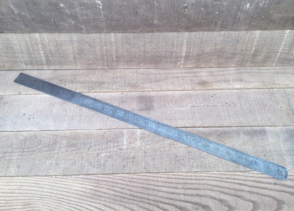 Vintage A1 No. 725 Steel Rule 24” / 2ft