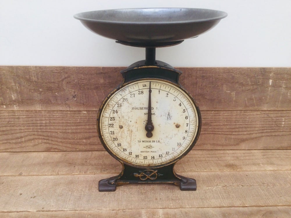 Vintage Salter Household Scale No. 46 Up To 28 lb Made in England Working