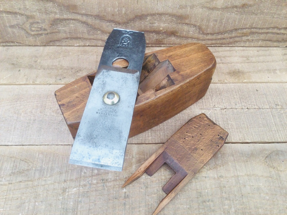 Antique Buck & Hickman Beechwood Coffin Plane 2” Ward & Payne  Cutter
