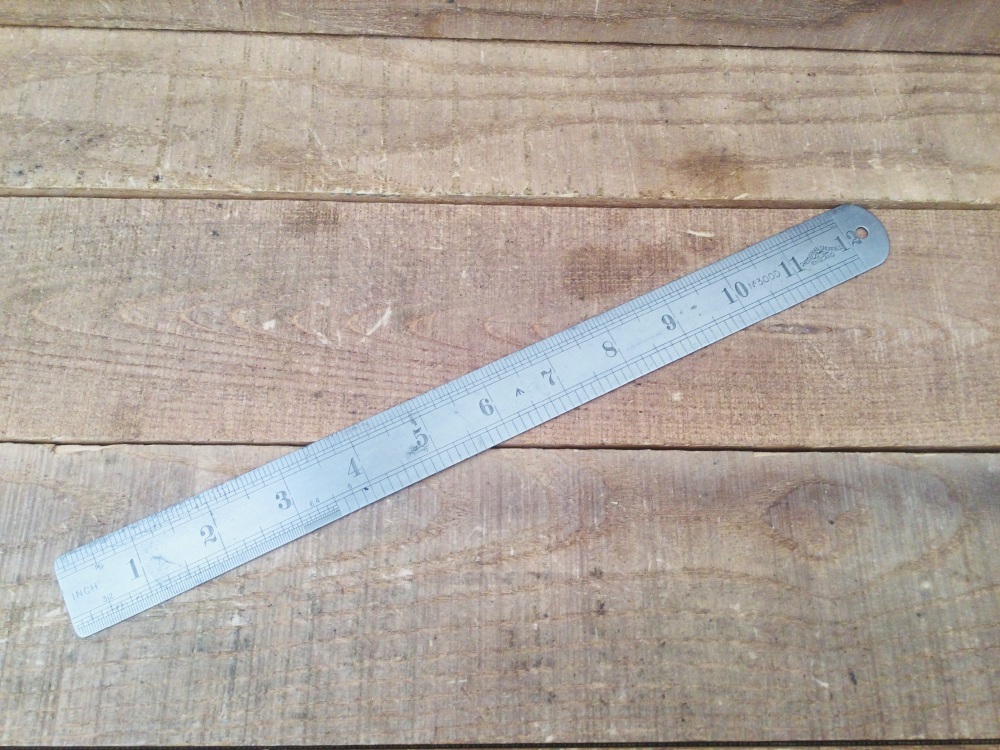 Vintage Military Chesterman 12” Steel Rule - No 300D