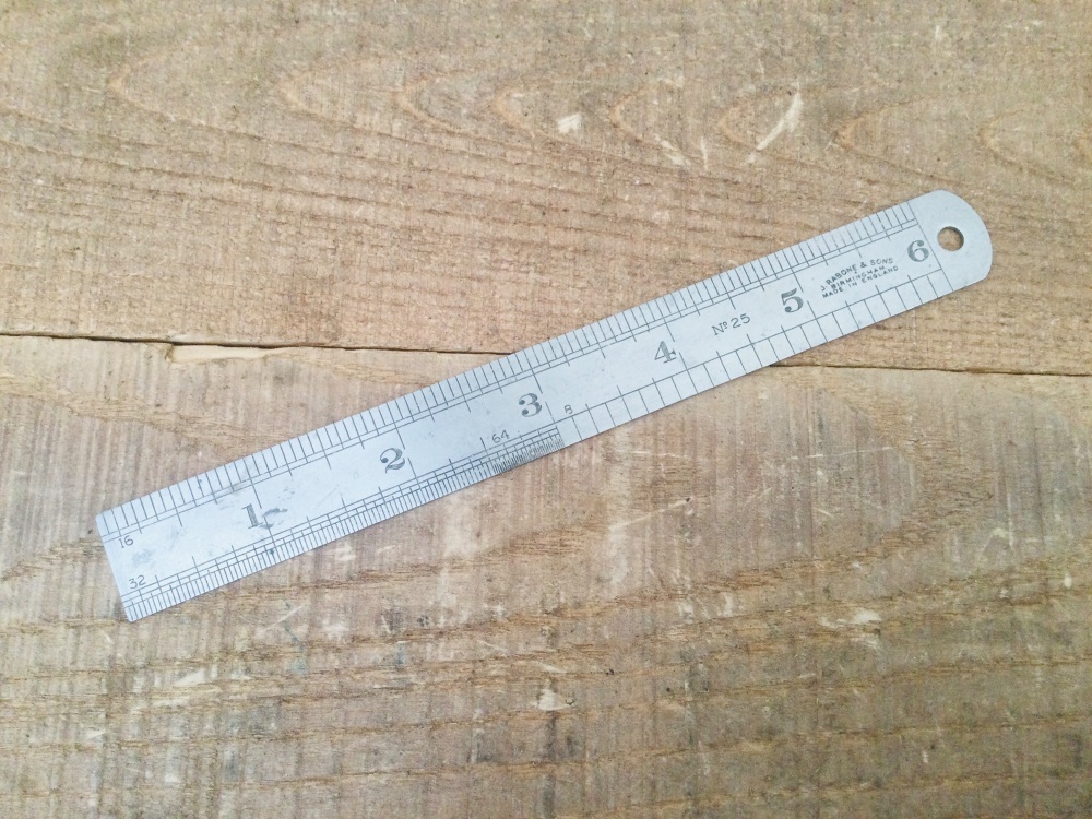 Rabone & Sons Birmingham No.25 Precision 6” Steel Rule
