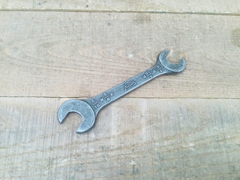 Vintage Snail Brand Open Ended Spanner - 5/16W x 1/4W