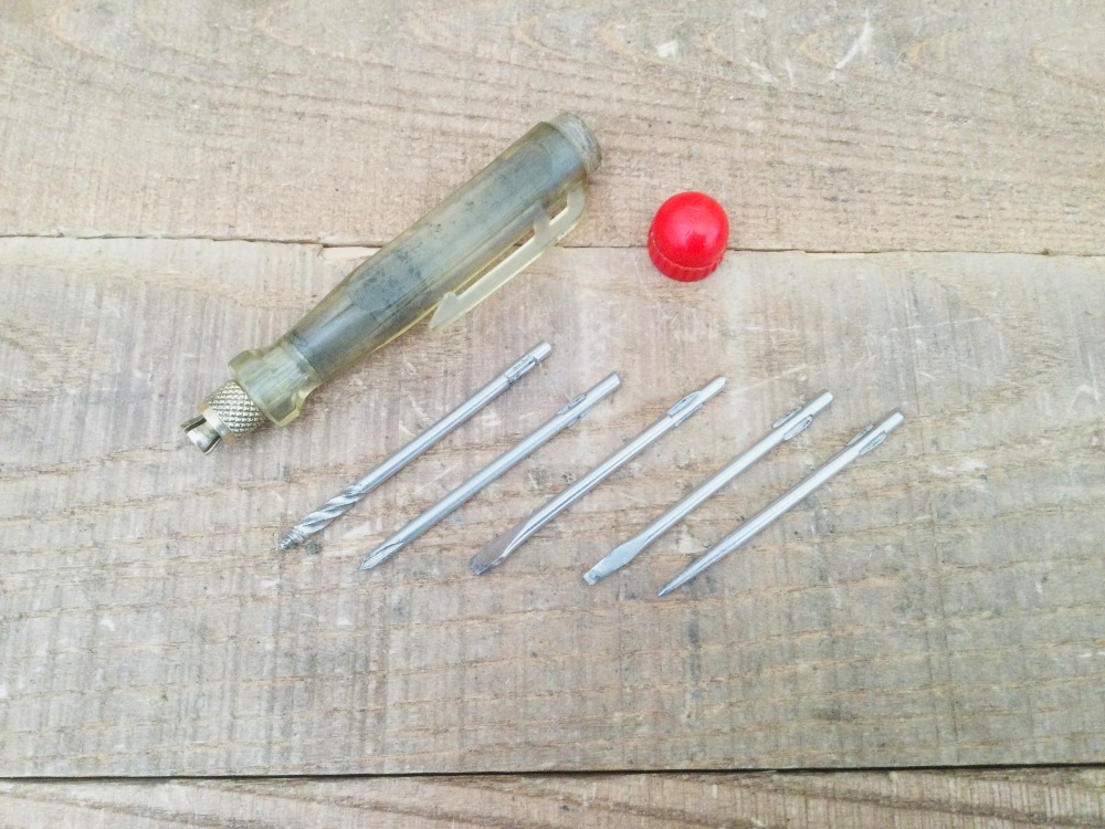 Vintage Brass Fitted Pocket Multitool Set