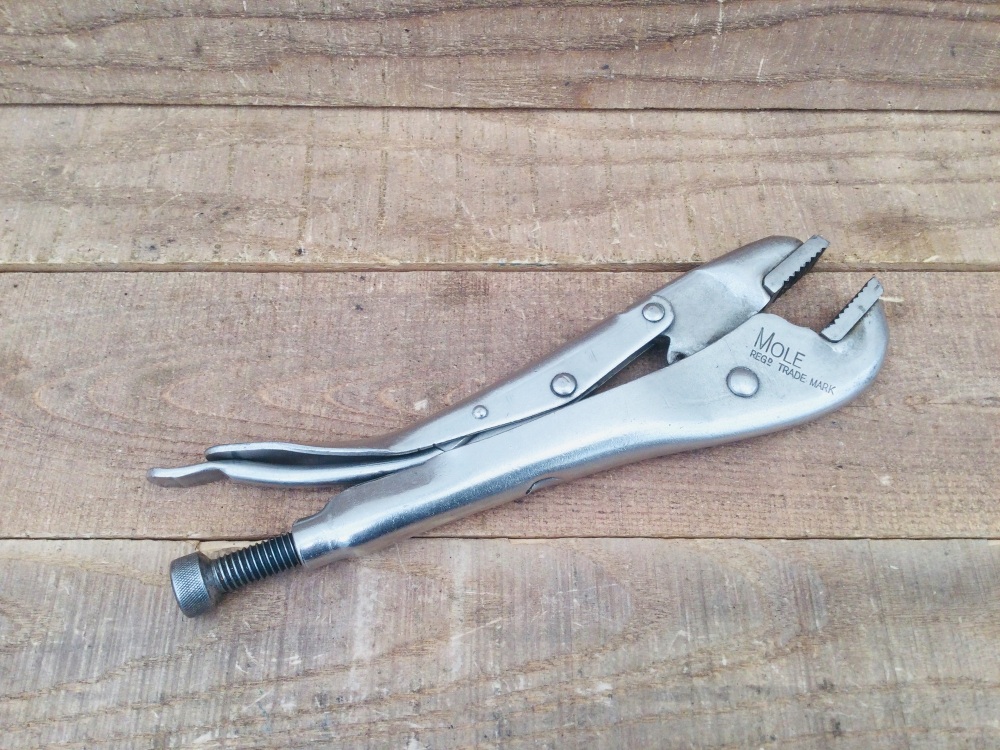 Vintage Genuine 9” MOLE Self Grip Wrench Newport Gwent Vice Grips