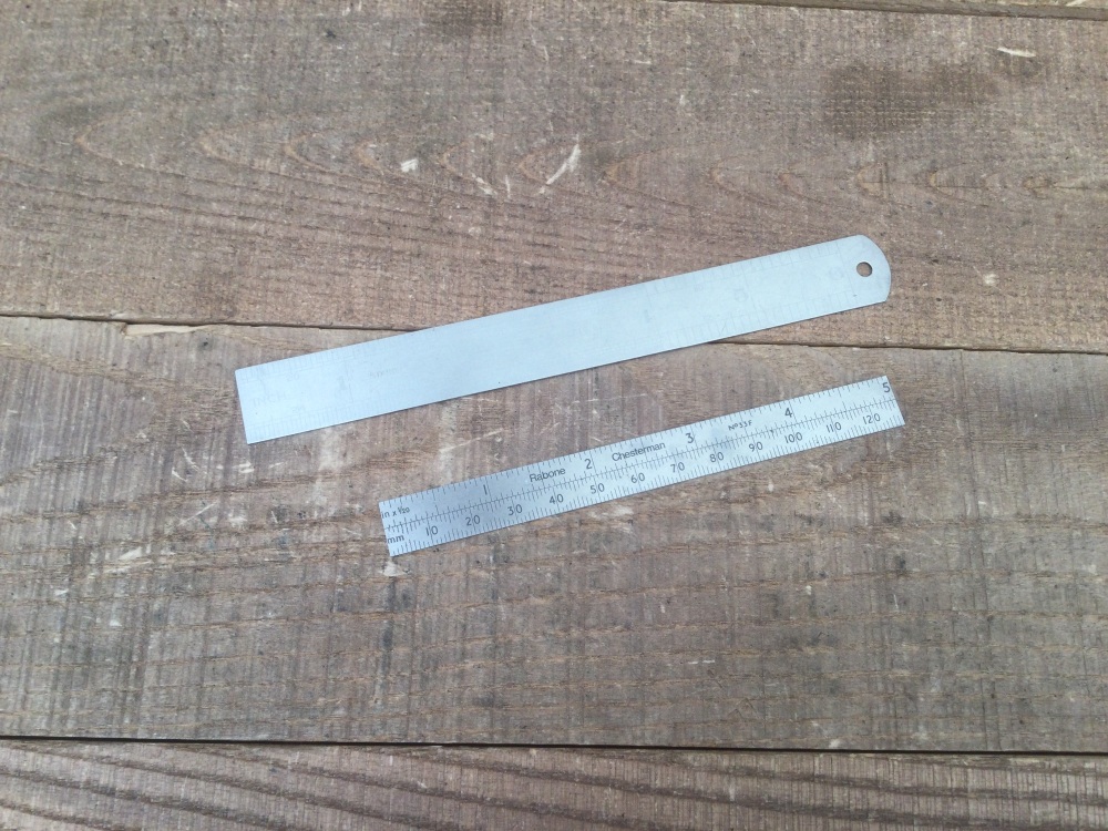Rabone Chesterman Conversion Rule No.35F  & Picador Fig 636 Steel Rule