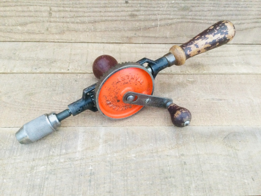 Vintage Stanley No. 803 Double Pinion Egg Beater Hand Drill