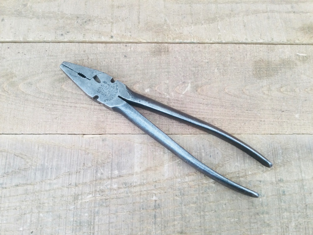 Vintage 8” Utica USA 1000-8 Cast Steel Wire Cutting Pliers