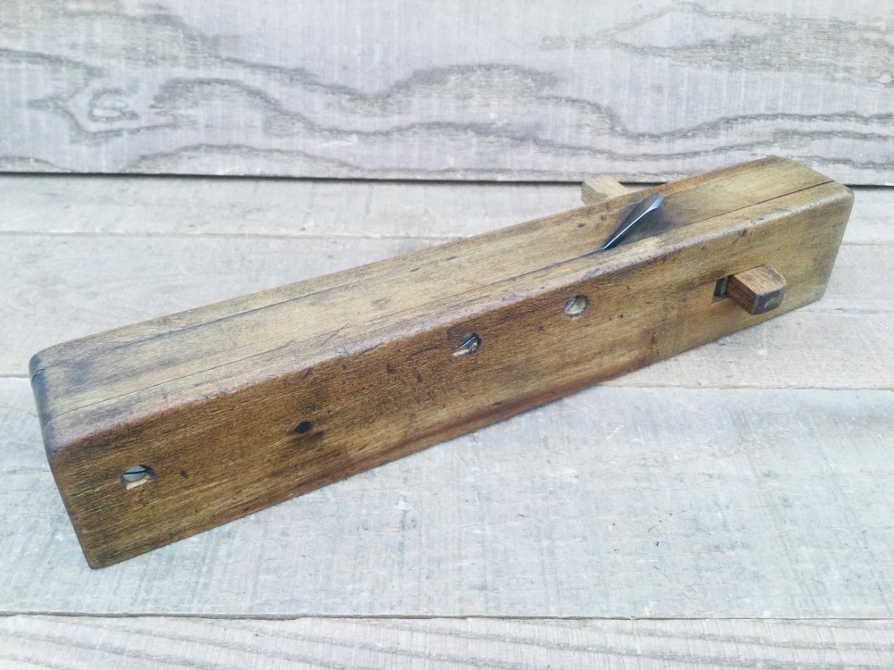 Vintage Unusual Wooden Carpentry Tongue Plane