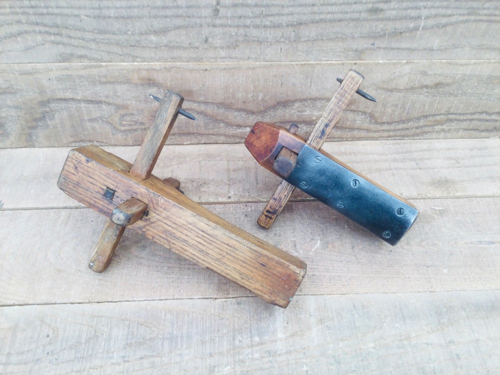 Antique Wheelwrights Wooden Marking Gauges