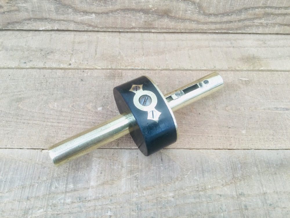 Thomas Wales & Sons Ebony & Brass Stem Oval Mortice Gauge