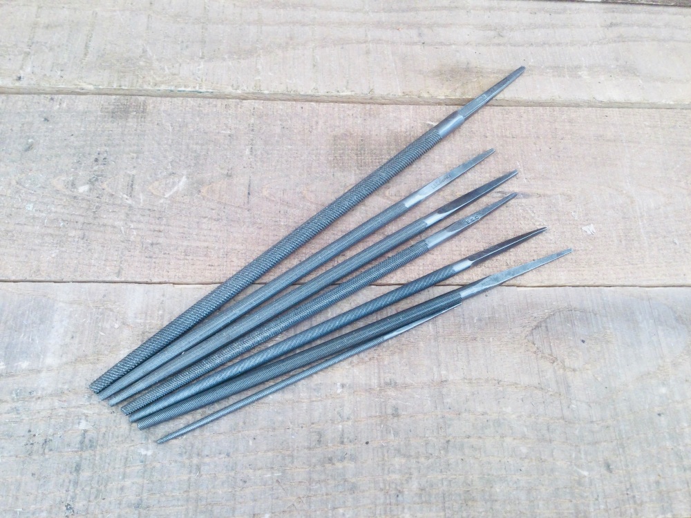 Vintage Engineers Small Round Files - Bedford, ESC, John Barker, Tome