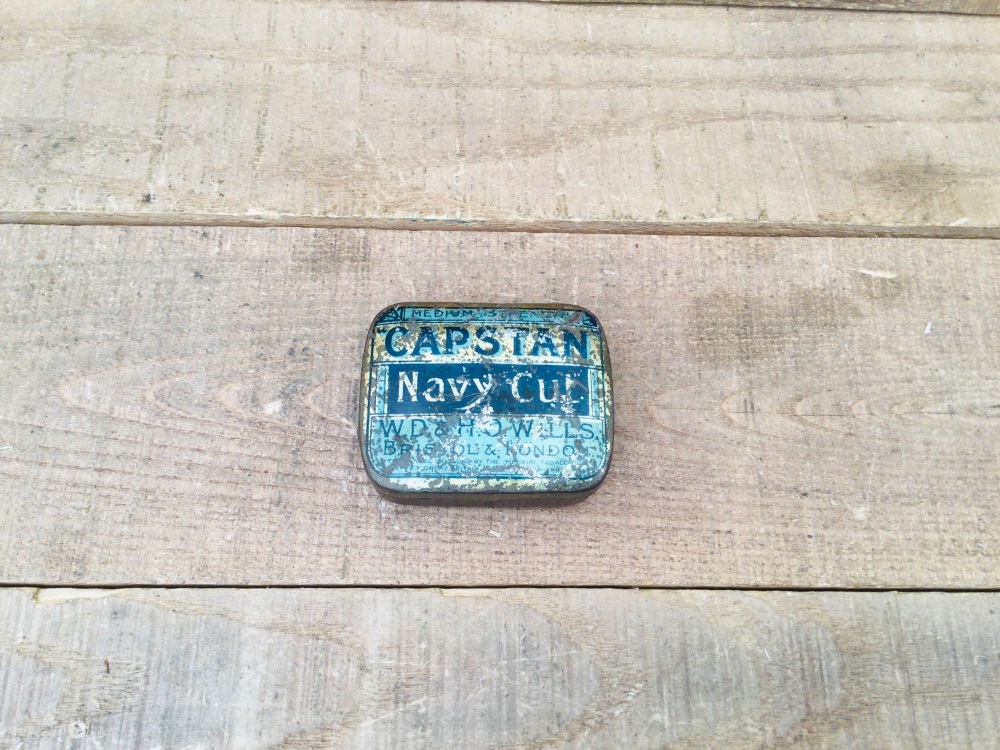 Vintage WD & HO Wills Capstan Navy Cut Medium Strength Small Tobacco Tin