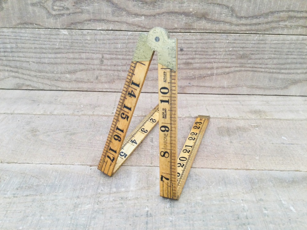 John Rabone No: 1167 Boxwood & Brass Imperial 2ft Folding Rule