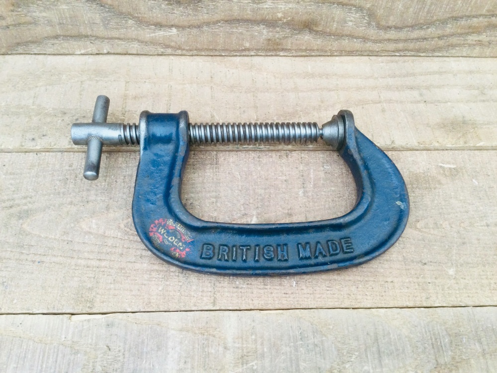 Vintage 3” Woden No. 126 Carpentry G Clamp