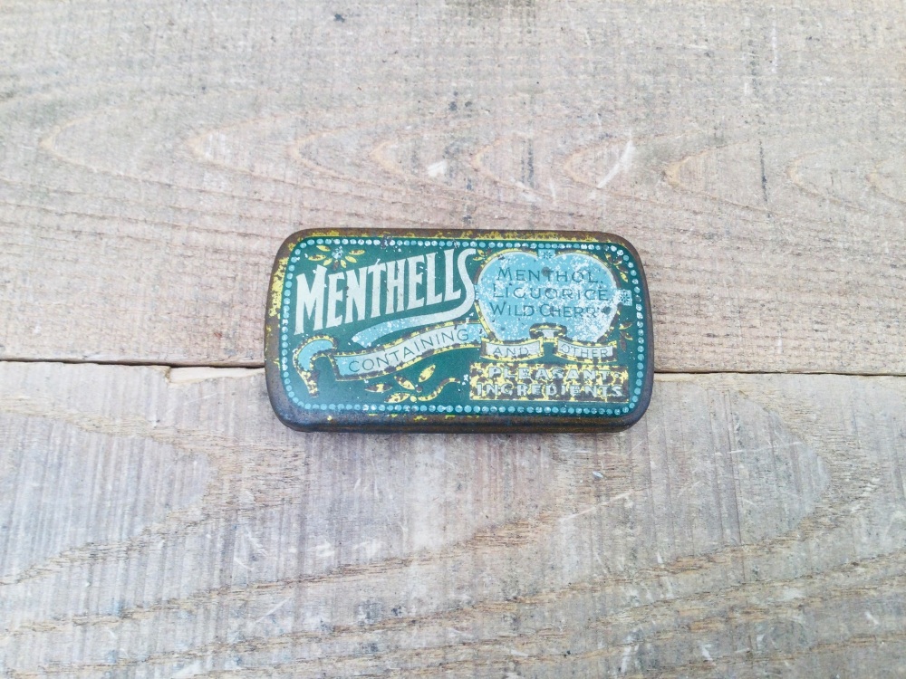 Vintage 'Menthells' Pastilles Tin Blyton Astley & Co Ltd Manchester