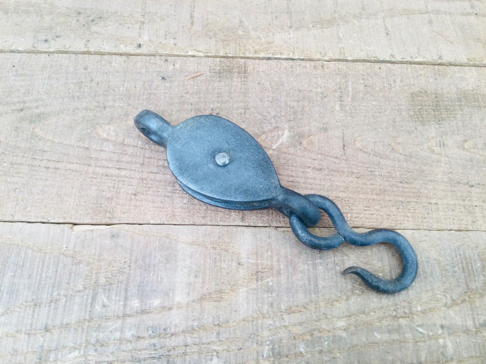 Vintage Metal Pulley Block & Tackle