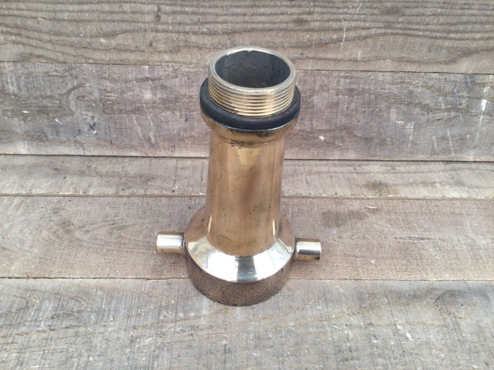 Vintage Brass Fire Hose Connector Nozzle