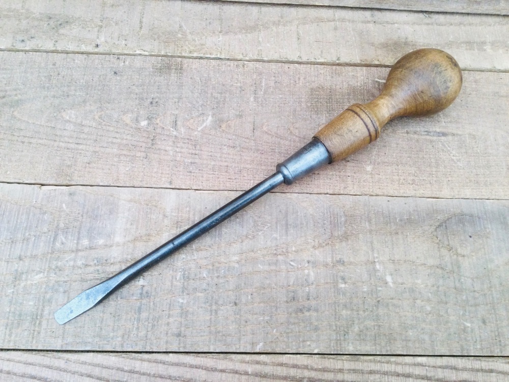 Vintage Russwin 11” Sheffield Made Cabinetmaker’s Turnscrew Screwdriver