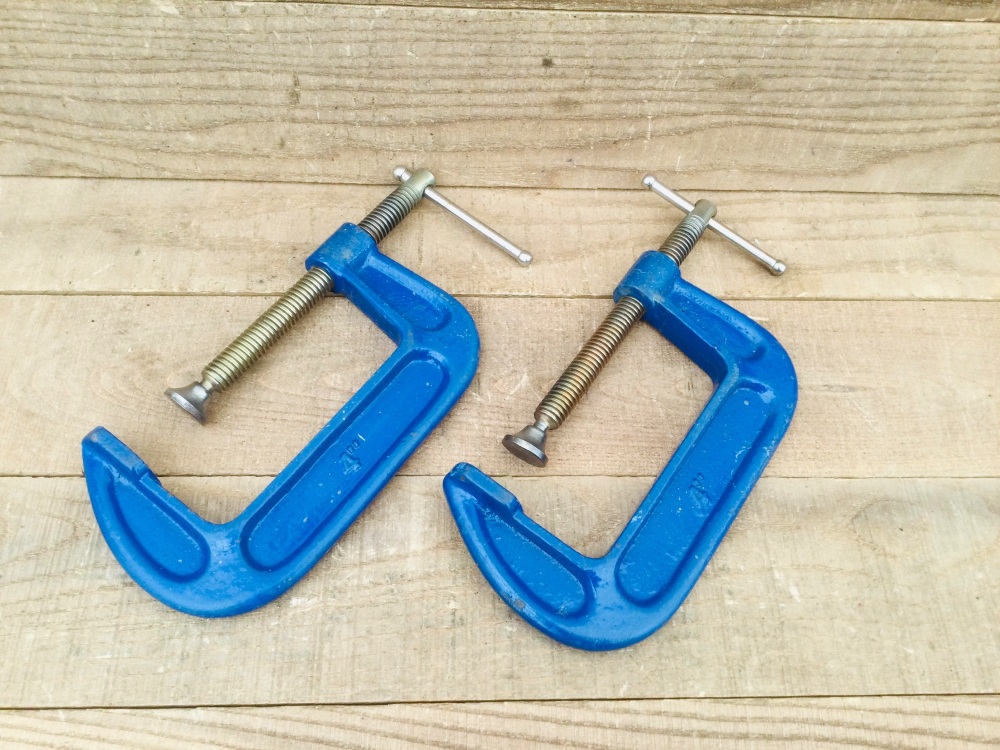 Vintage 4” Cast Iron Fine Screw G Clamps