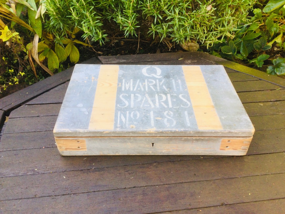 Vintage British Military Wooden Spares Box