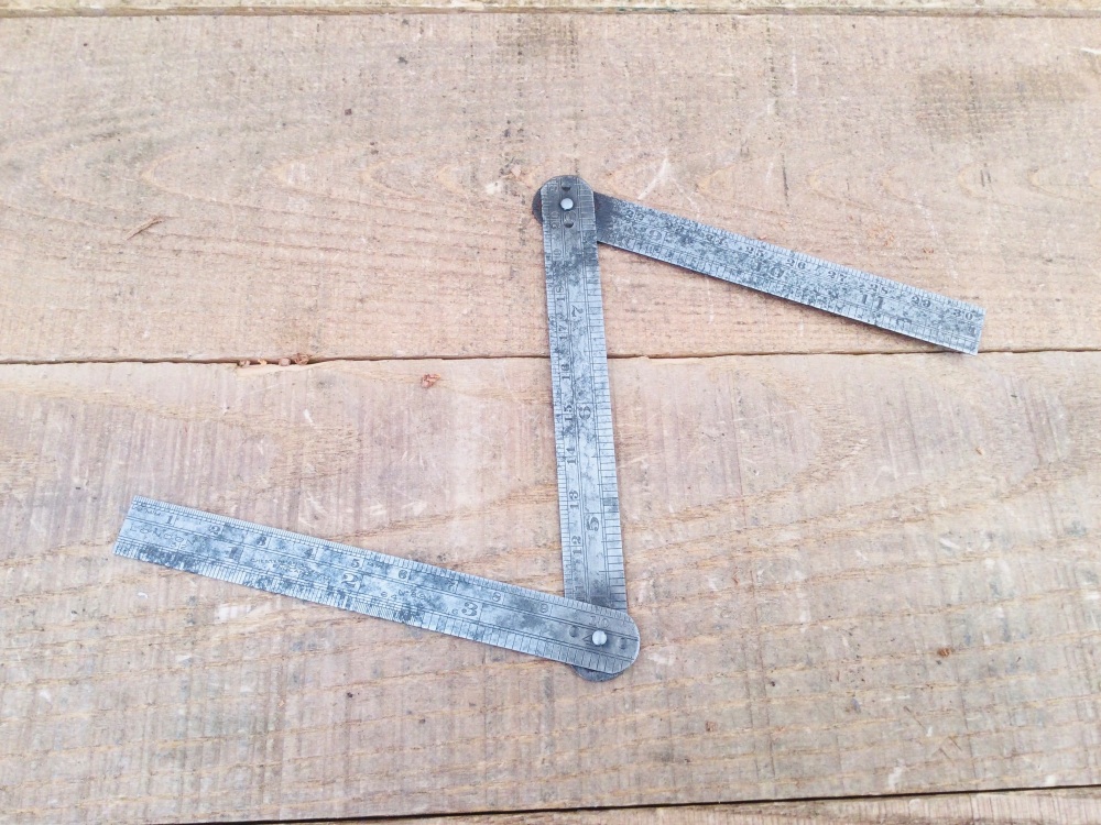 Vintage Chesterman Folding Zig-Zag Steel Rule - No 891 - 12"