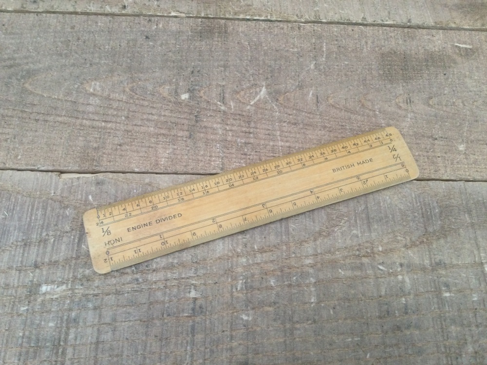 Vintage HONI Engineers Engine Divided Boxwood Rule - British Made