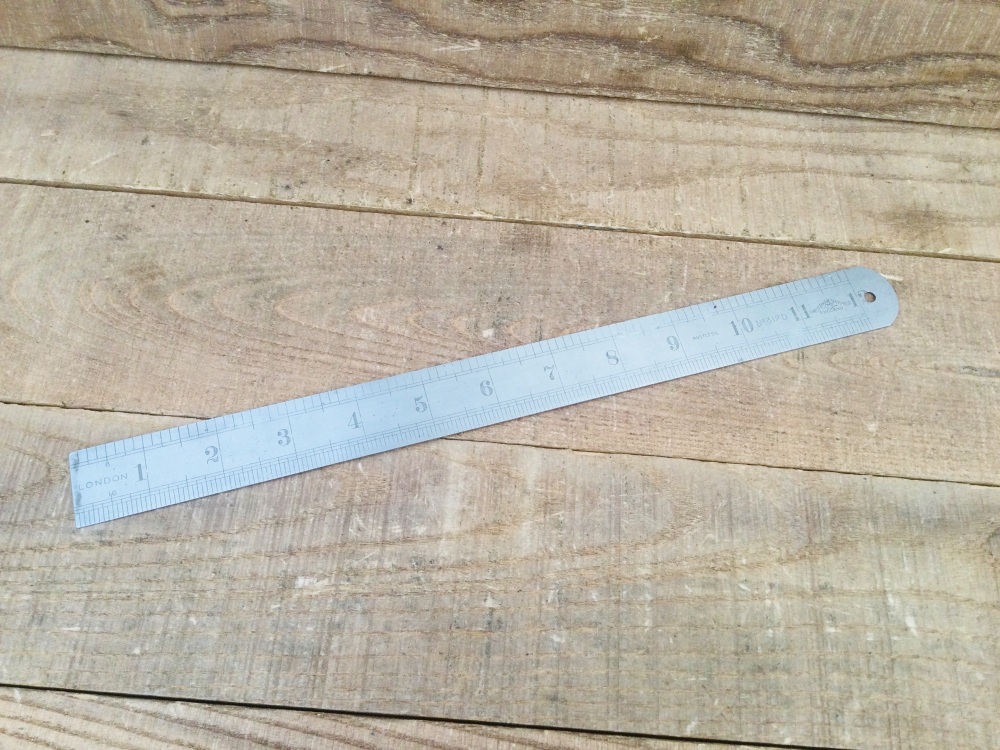 Vintage Chesterman 12” Steel Rule - No 312D