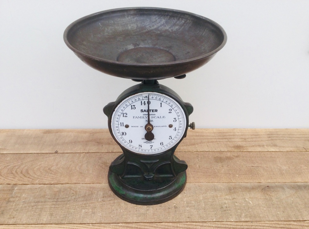 Vintage Salter Improved Family Scale No. 50 Up To 14 lb Made in England Working
