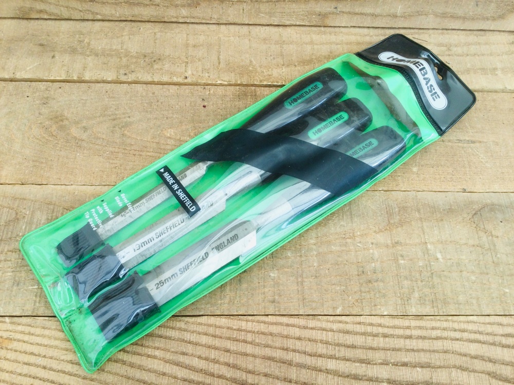 Homebase Bevel Edge Chisel Set Made by Footprint Sheffield