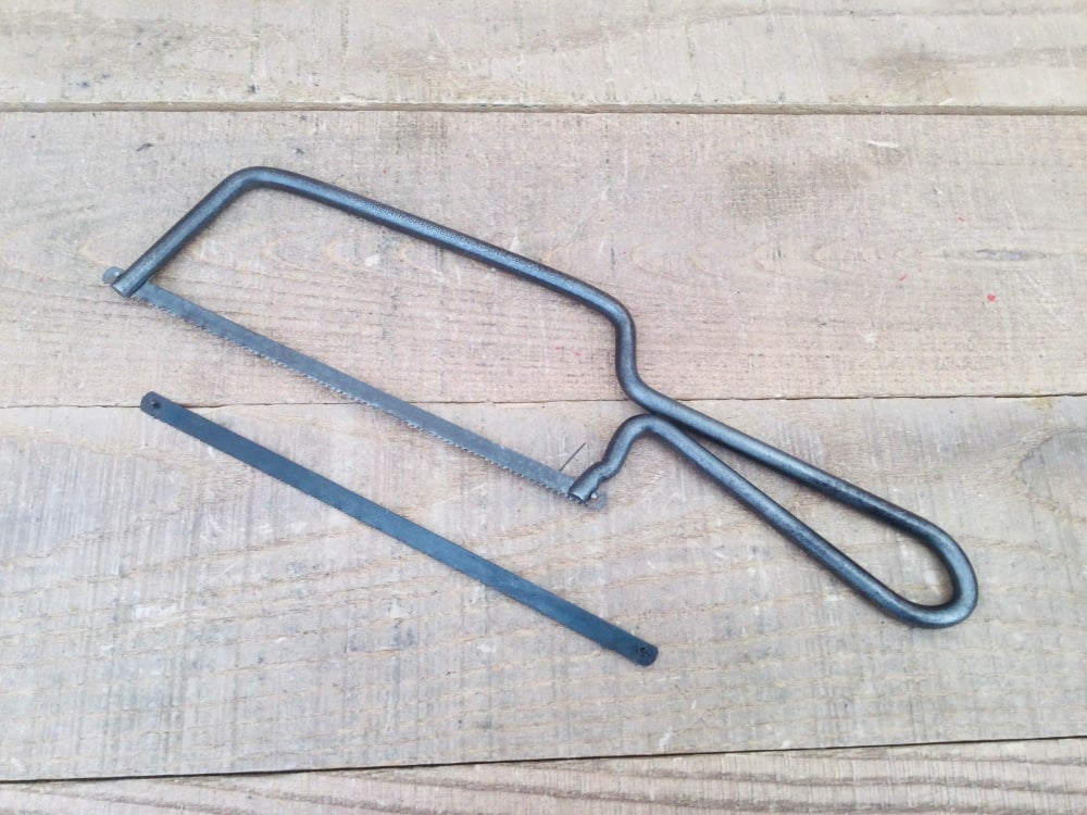 Vintage 1940s Goliath Sheffield Made No. 6 Cast Steel Hacksaw & New Eclipse Blade