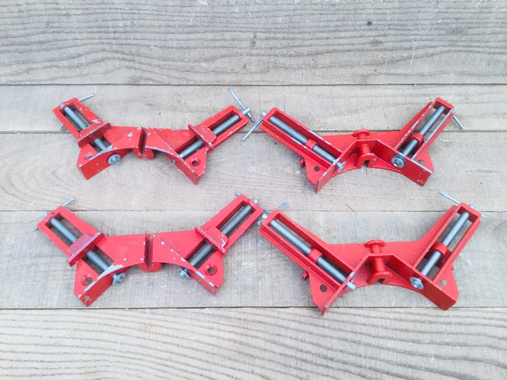 Vintage Metal Corner Framing Clamp Set of Four