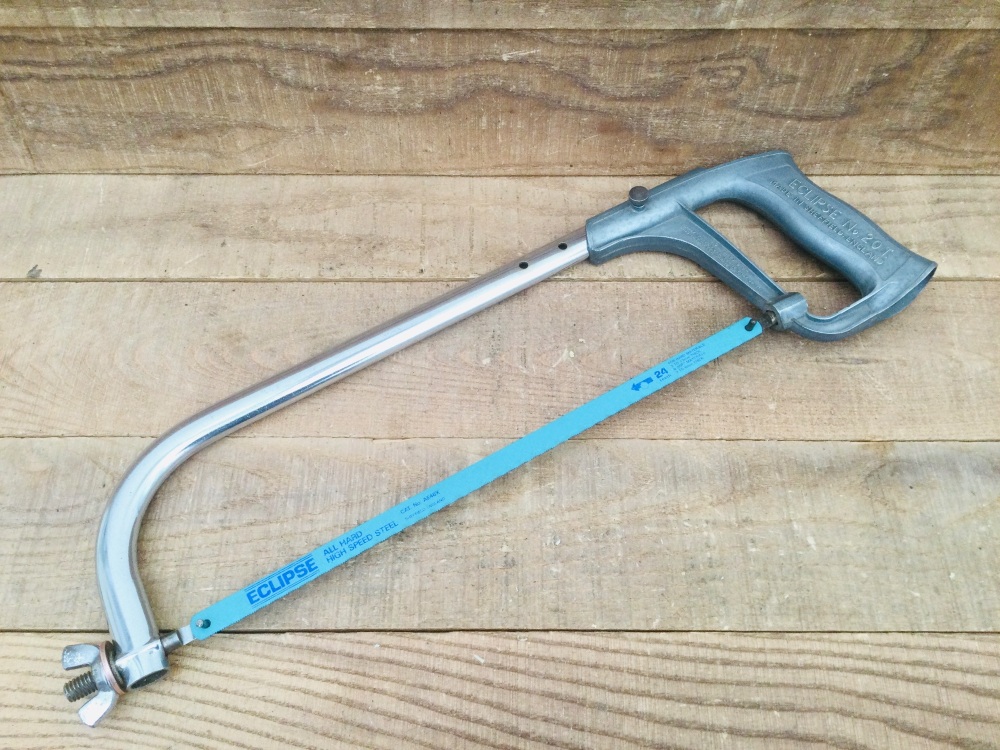 Vintage Eclipse 20T Adjustable Length Hacksaw Made In England -New Eclipse Blade
