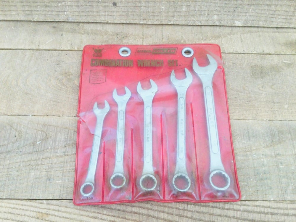 Vintage King Fuller Imperial Combination Ring Spanner Set No. 1350