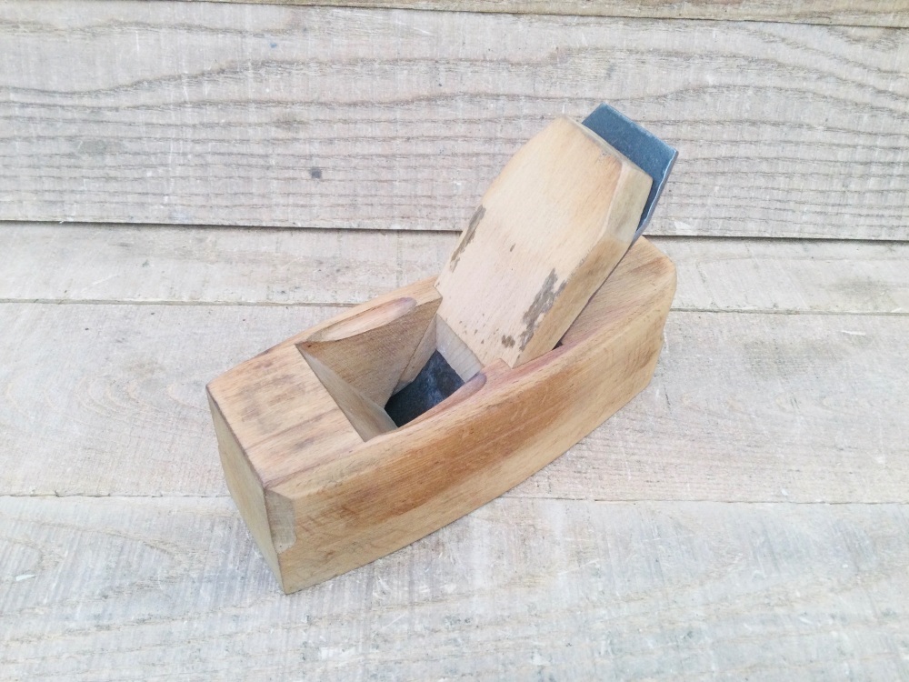 Vintage 6½” Beech Block Plane 1¾” Cutter