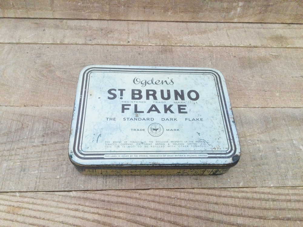 Vintage Ogden’s St Bruno Flake One Pound Large Tobacco Tin