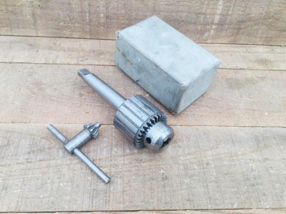 Jacobs No.32 Machinists Lathe Chuck Cap 0-3/8 Morse Taper Shaft Made In Sheffield