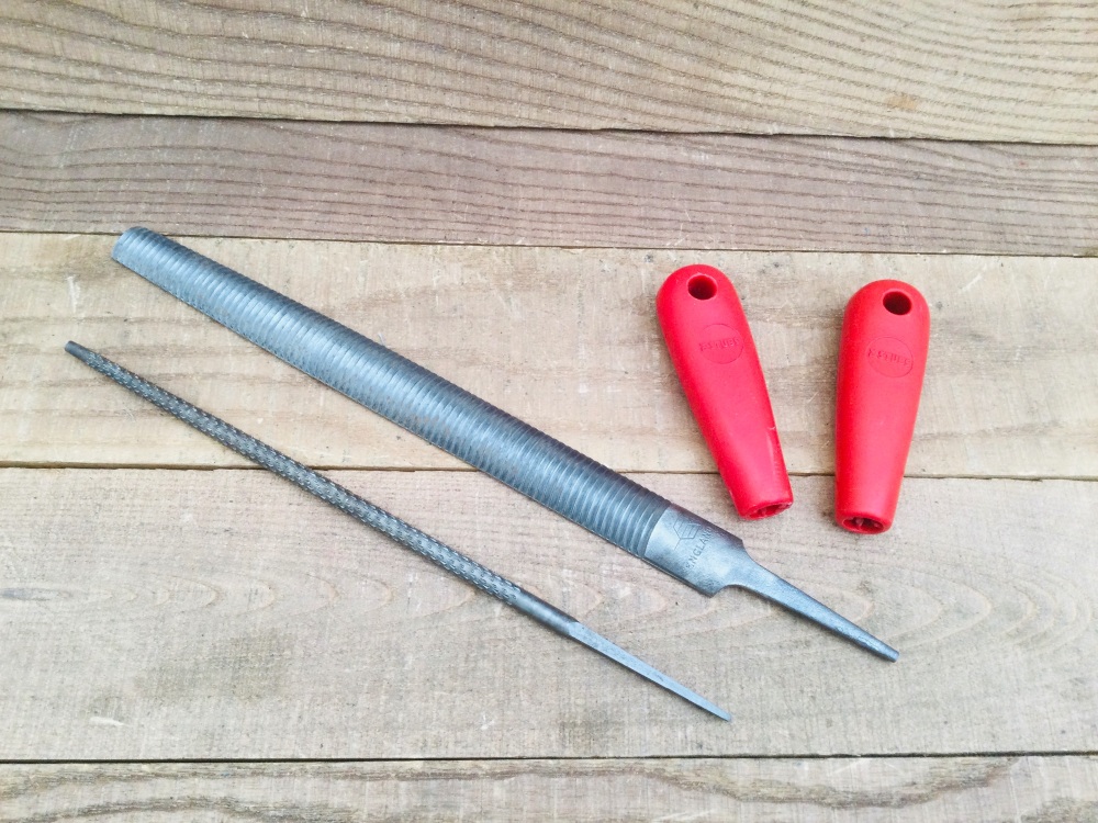 Vintage Wood Rasp Files - Round & Convex - With Stubs Handles