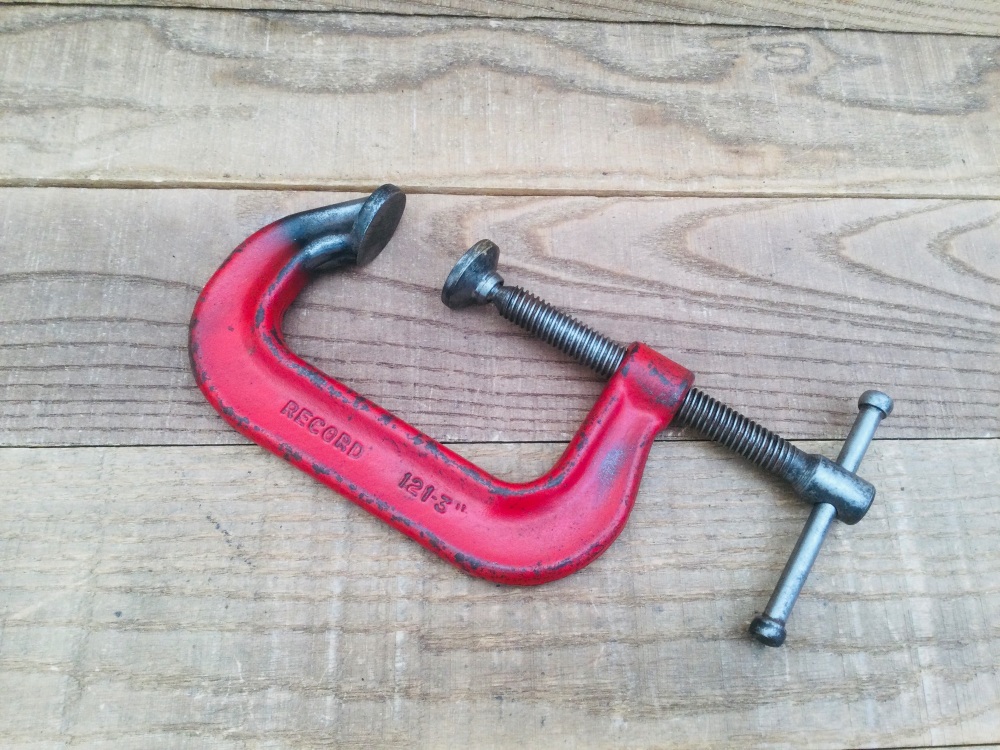 Vintage Record No.121-3&rdquo;  Engineers Heavy Duty G Clamp