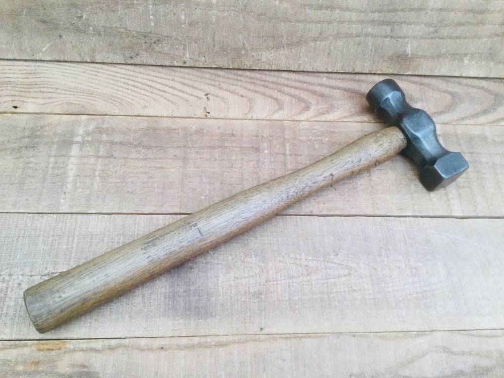 Vintage Cast Steel Planishing Metalworking Hammer