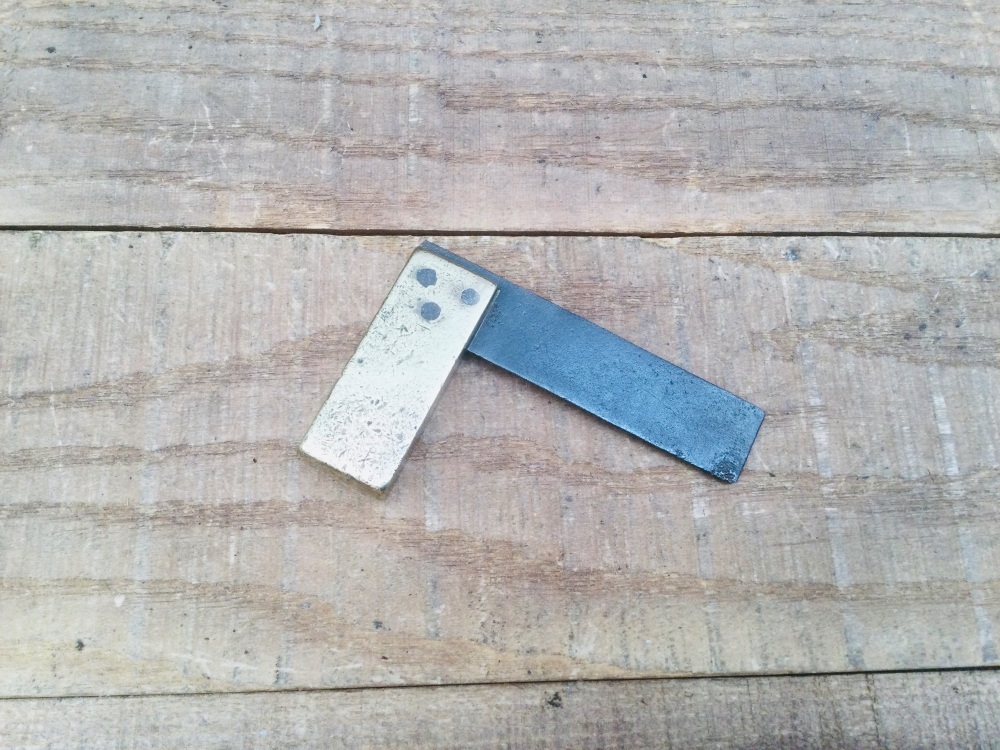 Antique 2 &frac12;&rdquo; Brass Try Square