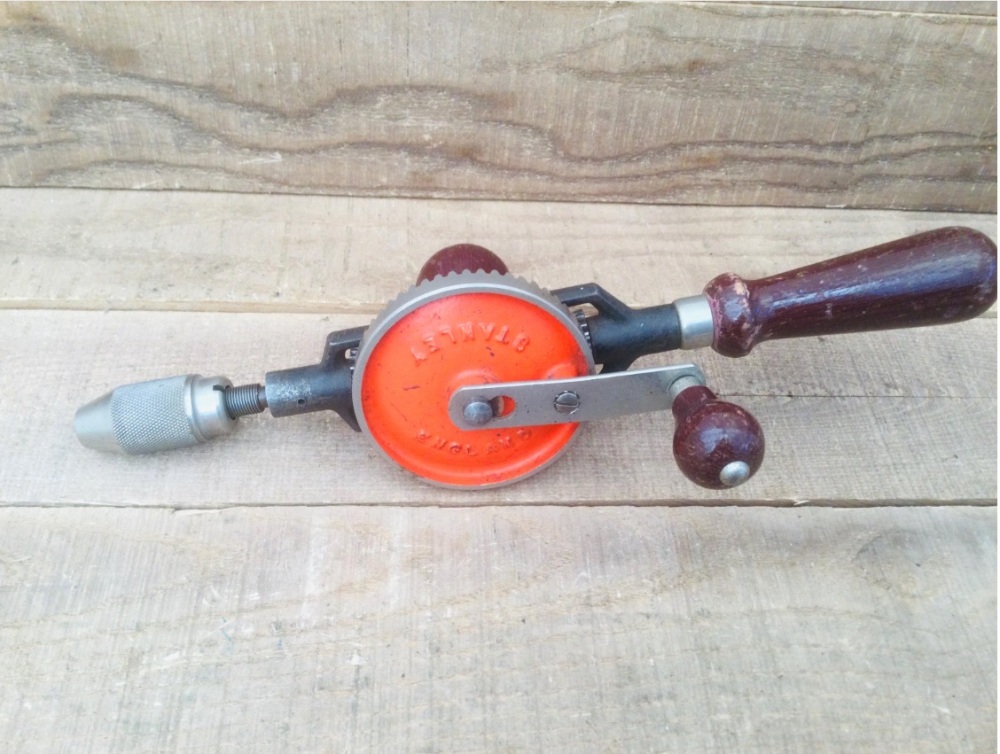 Vintage Stanley No. 803 Double Pinion Egg Beater Hand Drill