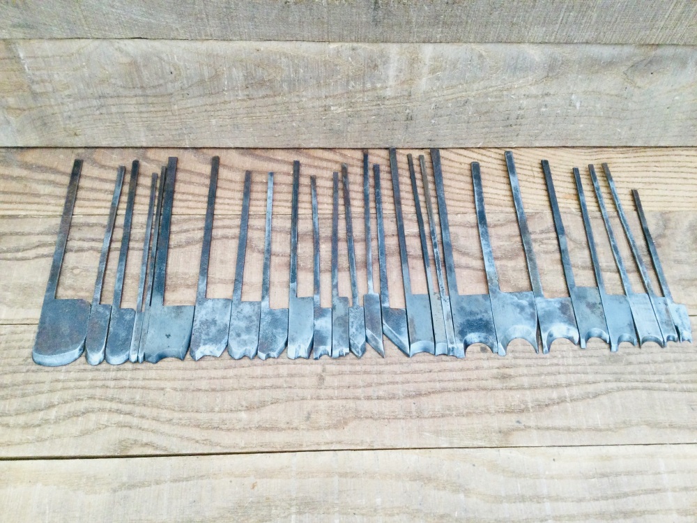 Vintage Selection Of 26 Moulding Plane Irons